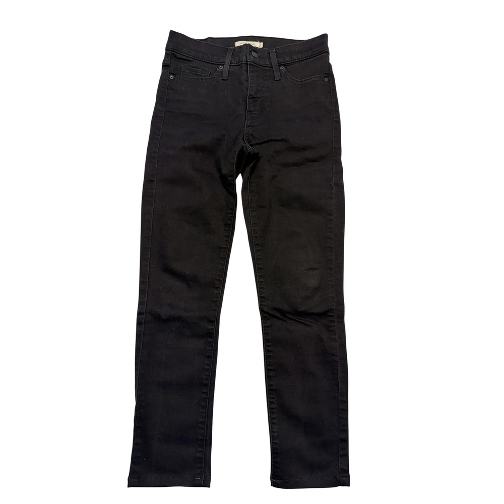 Levis 311 Shaping Skinny Jeans Womens 26x28 Black Dark Wash Mid Rise Denim